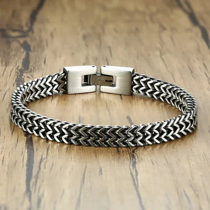 Vnox Vintage Men's Bracelet Set Retro Stainless Steel Gothic Jewelry BR-475-1
