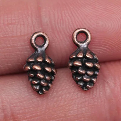 Versatile 3D Pine Cone Charms for DIY Jewelry Making, Set of 20 in Four Elegant Colors