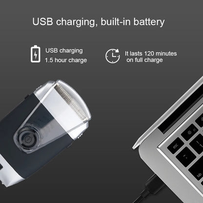 Powerful Electric Shaver for Men Wet Dry Rechargeable USB Razor with Stainless Steel Blades and Fast Charging