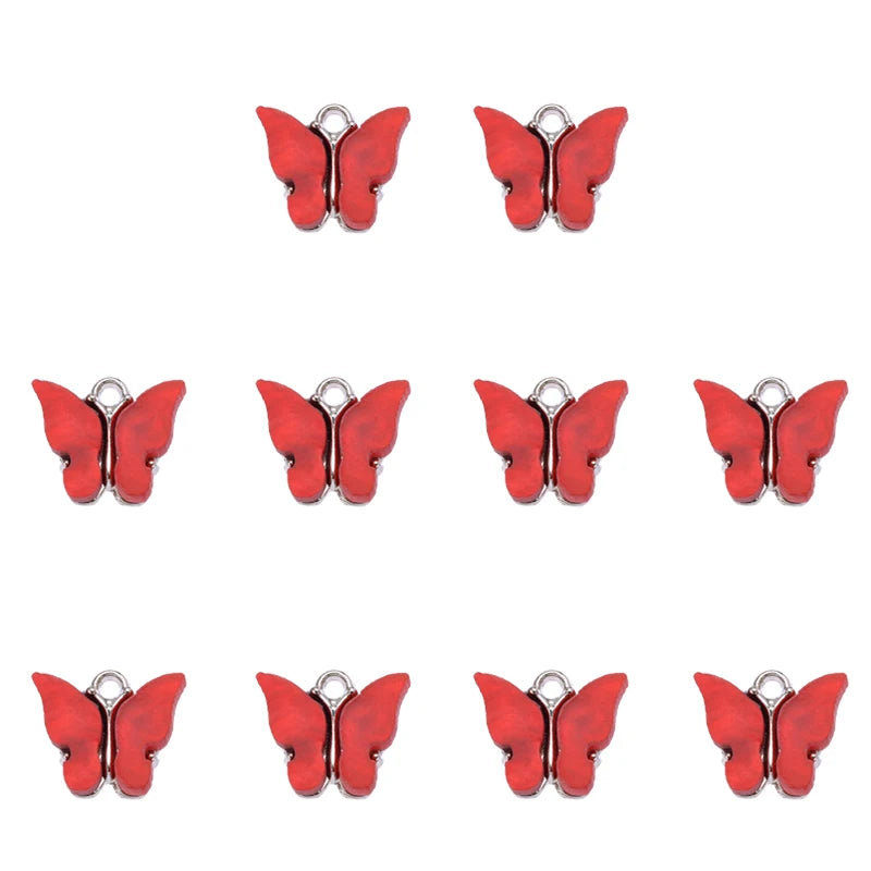 Vibrant Butterfly Resin Charms Set for DIY Women's Dangle Earrings Jewelry Making