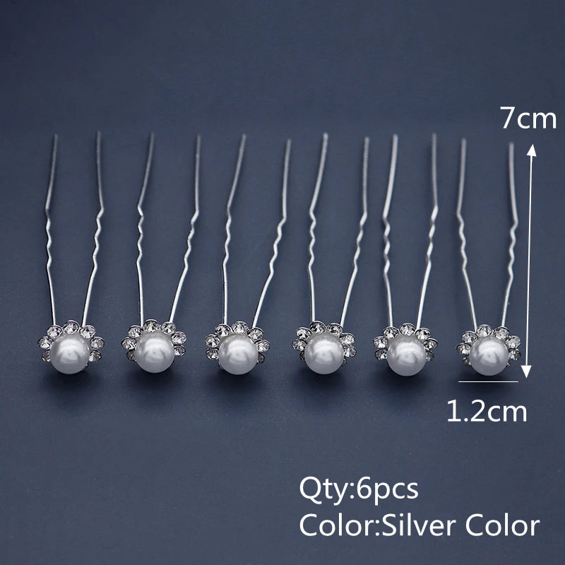 Miallo Bridal Hair Accessories - Top-Rated Rhinestone & Pearl Hair Pins for Brides HS-J6340