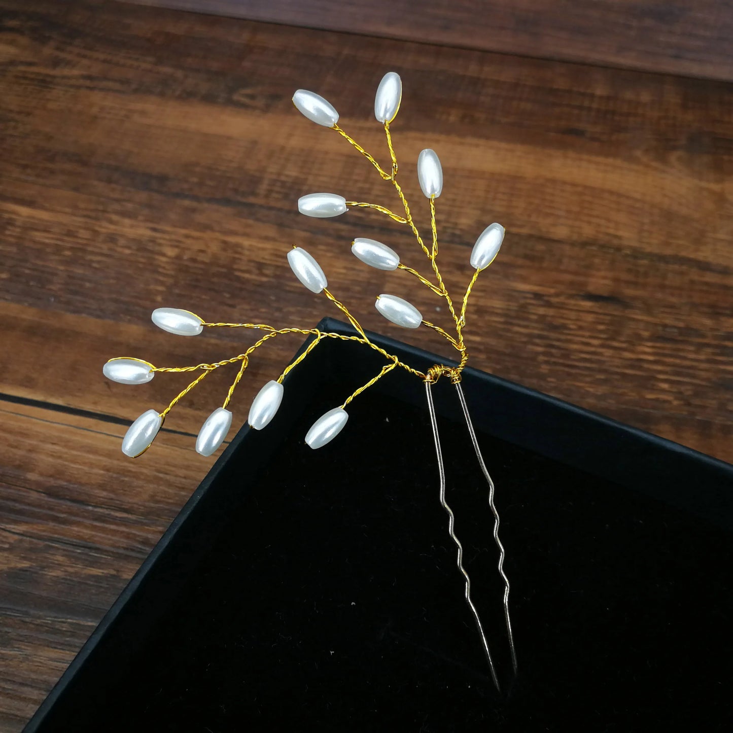 Elegant Pearl Bridal Hair Pin U-Shaped Barrette Clip for Wedding and Party Styles