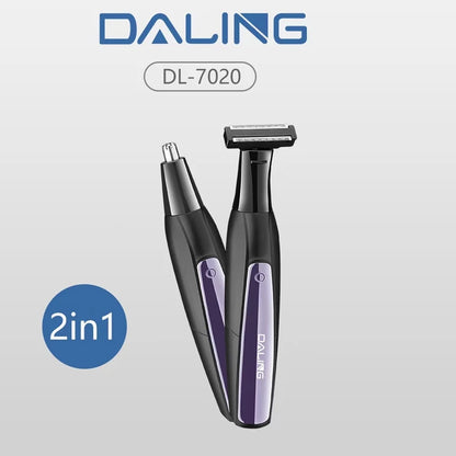 2in1 Rechargeable Electric Grooming Kit for Men with Beard Trimmer and Wet Dry Shaver