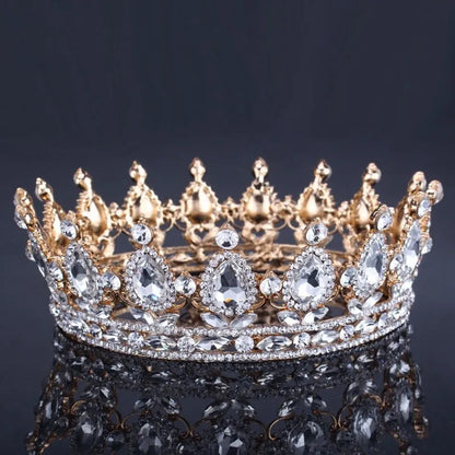 Elegant Royal Pink Crystal Bridal Tiara Crown for Weddings and Pageants