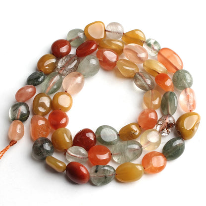Vibrant Mixed Color Irregular Gemstone Beads for DIY Jewelry Crafting 15-Inch Strand
