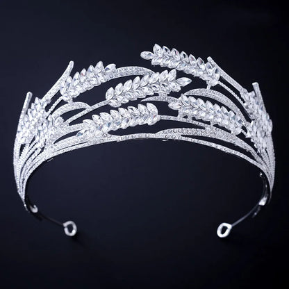 Silver Crystal Rhinestone Bridal Tiara - Top-Rated Wedding Hair Accessory Style W