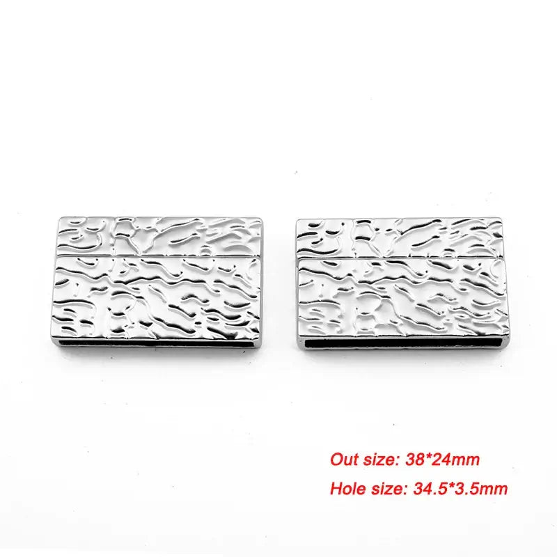 3 Sets Alloy Flat Magnetic Clasp Connectors for DIY Jewelry Making Style 26