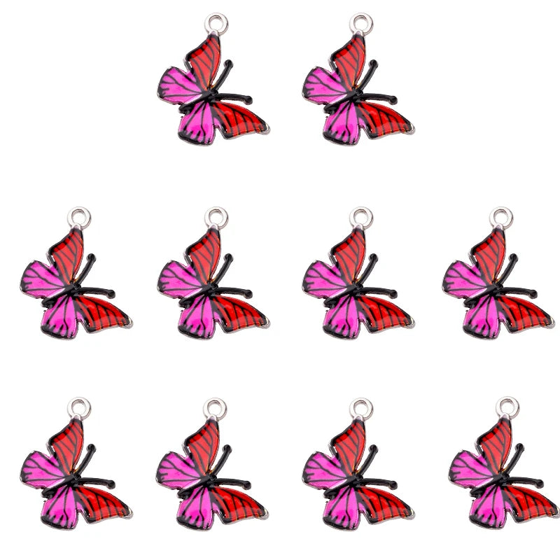 Vibrant Butterfly Resin Charms Set for DIY Women's Dangle Earrings Jewelry Making