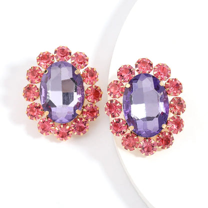 Lubov Luxury Geometric Alloy Stud Earrings for Women