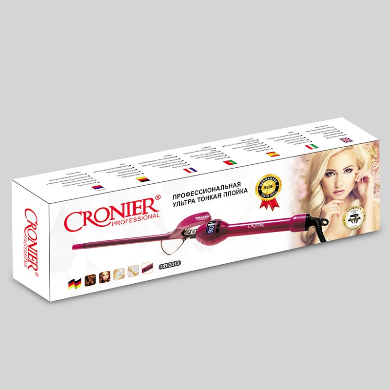 Max 980 Degrees Fahrenheit Professional Hair Curler Tongs with LCD Digital Display and Safety Features for Gorgeous Waves
