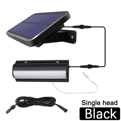 Upgraded Solar Pendant Lights Indoor Outdoor Auto On Off Lamp single head black