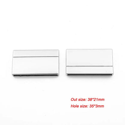 3 Sets Alloy Flat Magnetic Clasp Connectors for DIY Jewelry Making Style 25