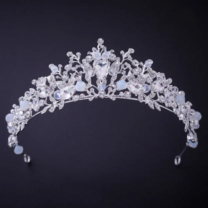 Silver Crystal Rhinestone Bridal Tiara - Top-Rated Wedding Hair Accessory Style L
