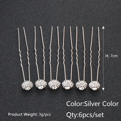 Miallo Bridal Hair Accessories - Top-Rated Rhinestone & Pearl Hair Pins for Brides Silver HS4714