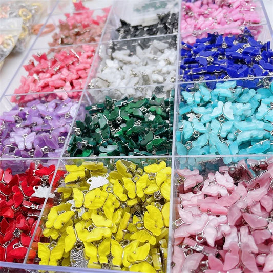 Vibrant Butterfly Resin Charms Set for DIY Women's Dangle Earrings Jewelry Making