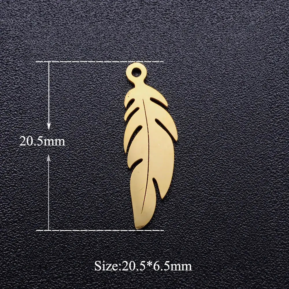 5pcs Angel Wing DIY Charms 316 Stainless Steel Jewelry Connectors JN349-2x5