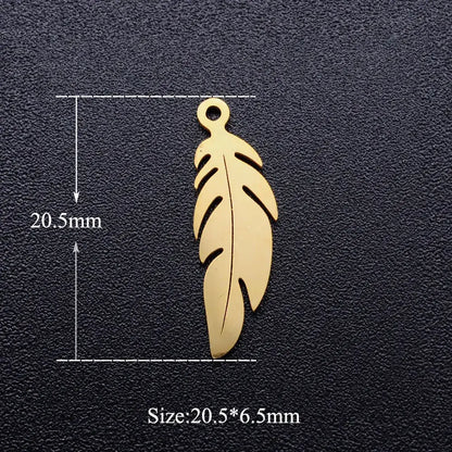 5pcs Angel Wing DIY Charms 316 Stainless Steel Jewelry Connectors JN349-2x5