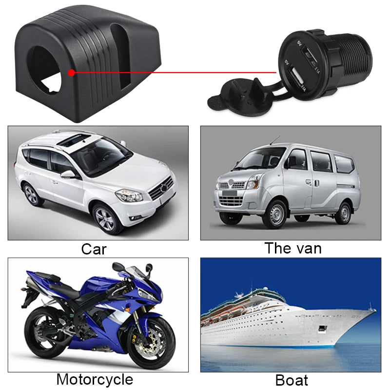 1/2/3 Holes Car USB Waterproof Socket Tent Base for Truck