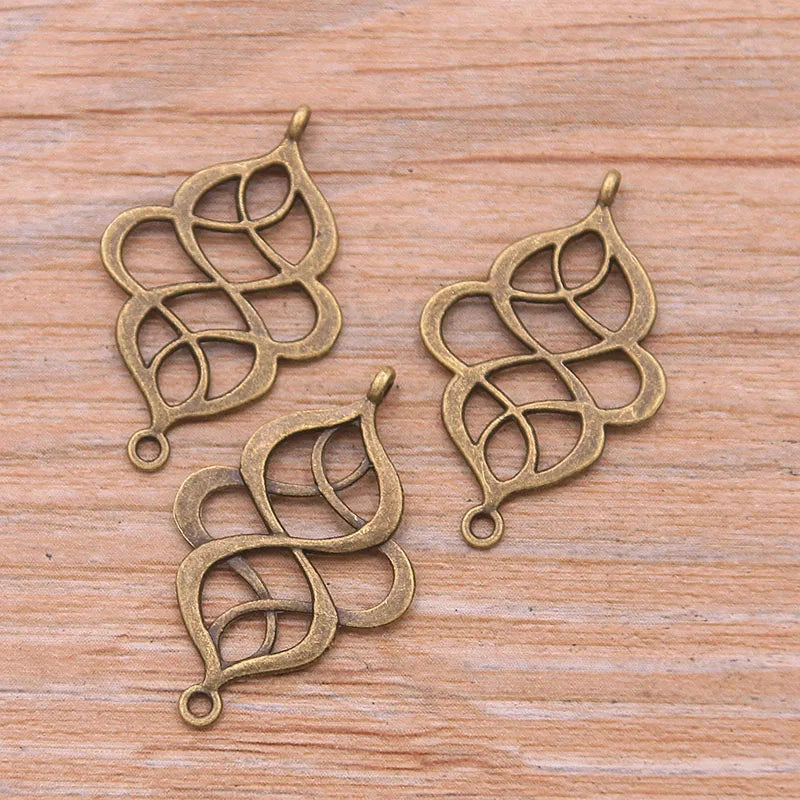 Vintage Zinc Alloy Hollow Number 8 Connectors for DIY Jewelry Crafts, 50 Pieces