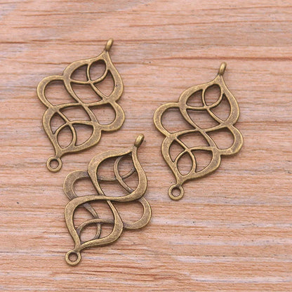 Vintage Zinc Alloy Hollow Number 8 Connectors for DIY Jewelry Crafts, 50 Pieces