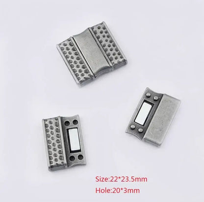 3 Sets Alloy Flat Magnetic Clasp Connectors for DIY Jewelry Making Style 4