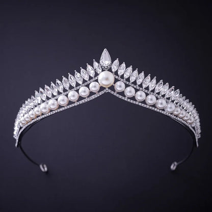 Silver Crystal Rhinestone Bridal Tiara - Top-Rated Wedding Hair Accessory Style X