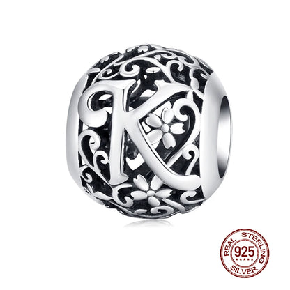 Genuine 925 Sterling Silver Vintage Galaxy Round Charms Top Rated Openwork Beads for Authentic Bracelets CQC1444-K
