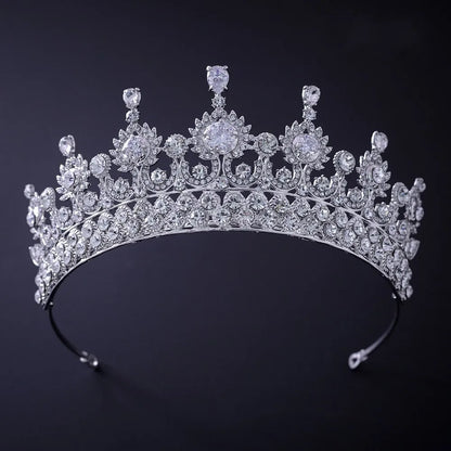 Silver Crystal Rhinestone Bridal Tiara - Top-Rated Wedding Hair Accessory Style T