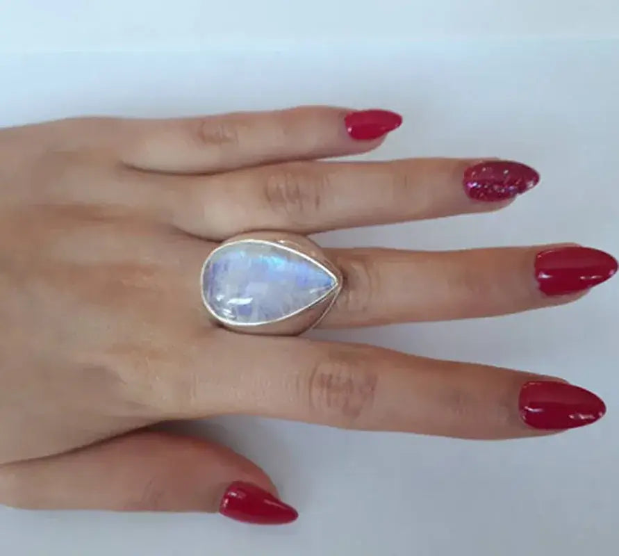 Buyee 925 Sterling Silver Sweet Big Ring for Women Fashion Jewelry 9