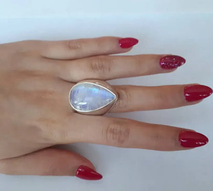 Buyee 925 Sterling Silver Sweet Big Ring for Women Fashion Jewelry 9