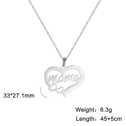 Cazador Sweet Love Heart Pendant Necklace for Women Stainless Steel Jewelry Mother's Day Gift 2025