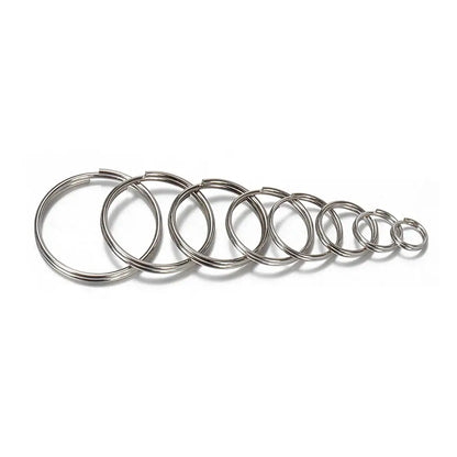 50pcs Stainless Steel Key Ring Connector Findings for Crafting and Jewelry Making