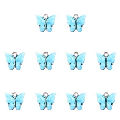 Vibrant Butterfly Resin Charms Set for DIY Women's Dangle Earrings Jewelry Making
