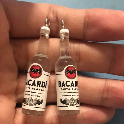 Trendy 3D Beer Bottle Resin Charms for DIY Jewelry - 10 Pack