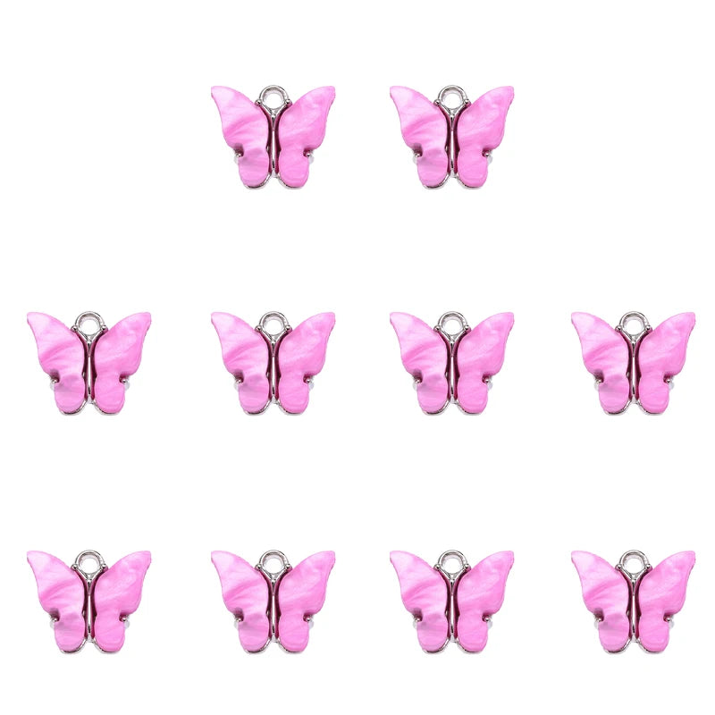 Vibrant Butterfly Resin Charms Set for DIY Women's Dangle Earrings Jewelry Making