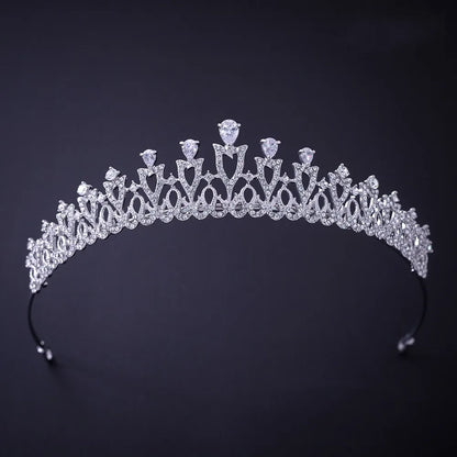 Silver Crystal Rhinestone Bridal Tiara - Top-Rated Wedding Hair Accessory Style A