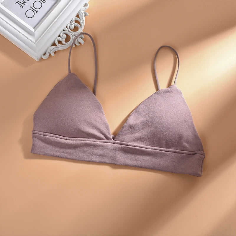 Summer Women French Triangle Seamless Wireless Bralette