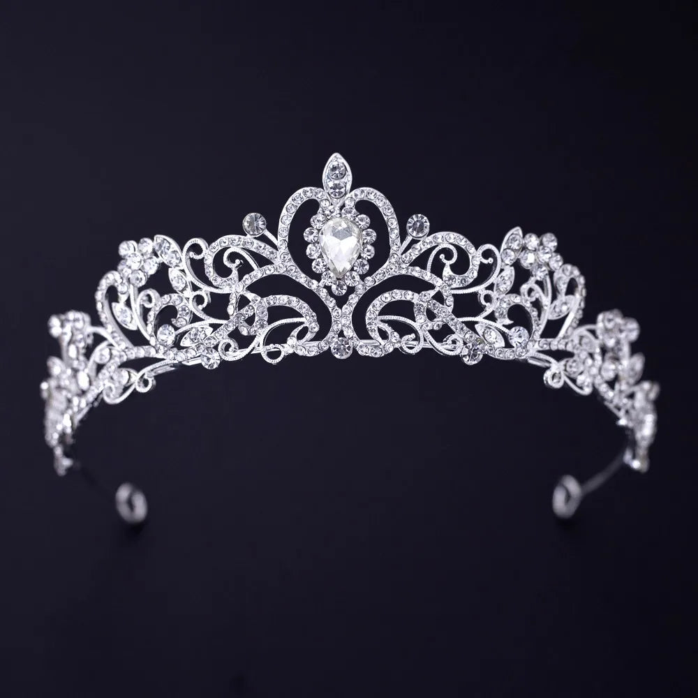Silver Crystal Rhinestone Bridal Tiara - Top-Rated Wedding Hair Accessory Style Z