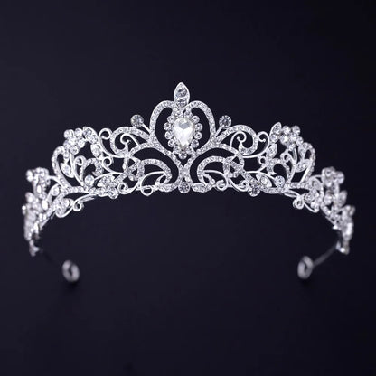Silver Crystal Rhinestone Bridal Tiara - Top-Rated Wedding Hair Accessory Style Z