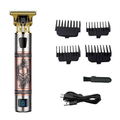 Rechargeable LCD Display Hair Trimmer For Men Corded Cordless Professional Beard Clipper With Fast Charging And Stainless Steel Blades