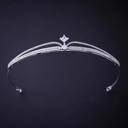 Silver Crystal Rhinestone Bridal Tiara - Top-Rated Wedding Hair Accessory Style B