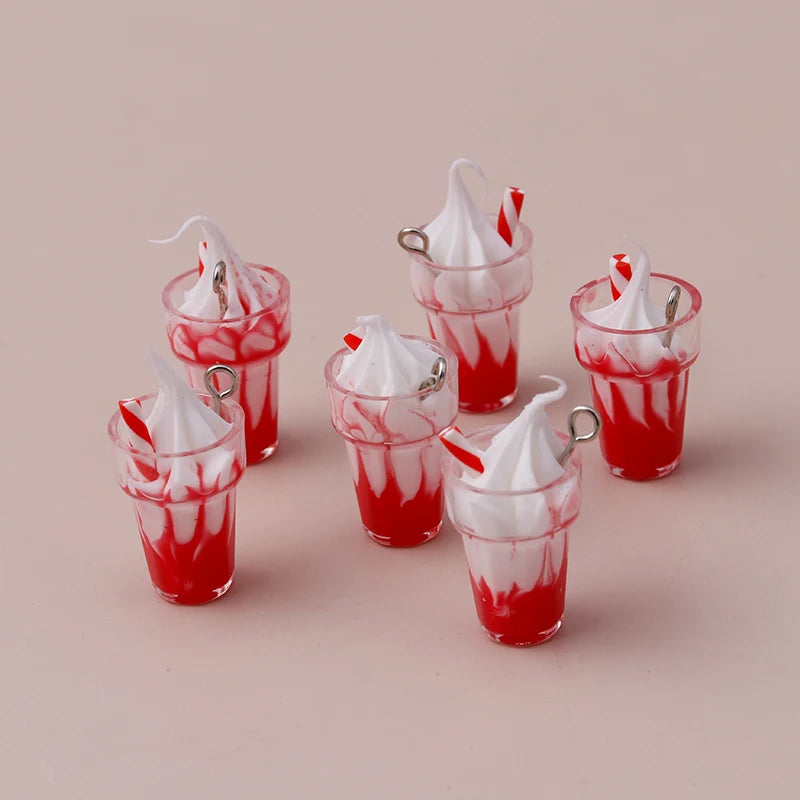 Charming 3D Resin Ice Cream Pendants for DIY Jewelry Creations