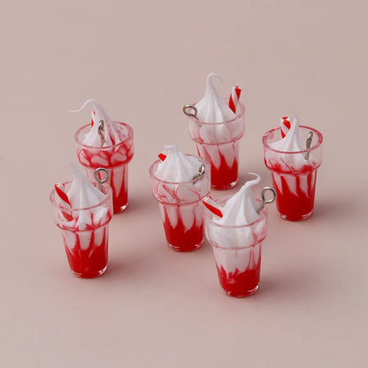 Charming 3D Resin Ice Cream Pendants for DIY Jewelry Creations