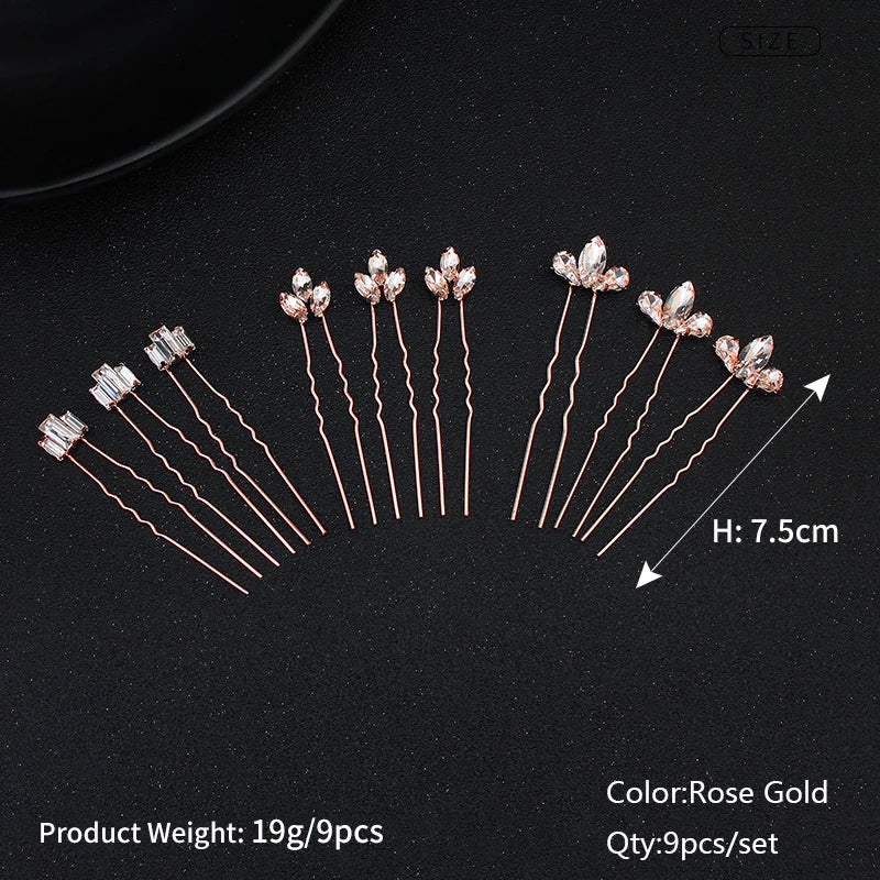 Miallo Bridal Hair Accessories - Top-Rated Rhinestone & Pearl Hair Pins for Brides HS-J4725