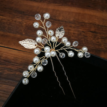 Elegant Pearl Bridal Hair Pin U-Shaped Barrette Clip for Wedding and Party Styles