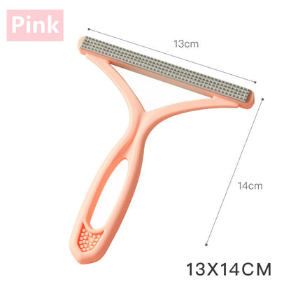 2/1PC Silicone Double Sided Pet Hair Remover Lint Remover Clean Tool Shaver Sweater Cleaner Fabric Shaver Scraper Clothes Carpet 1PC Pink