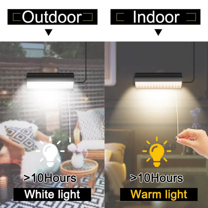 Upgraded Solar Pendant Lights Indoor Outdoor Auto On Off Lamp