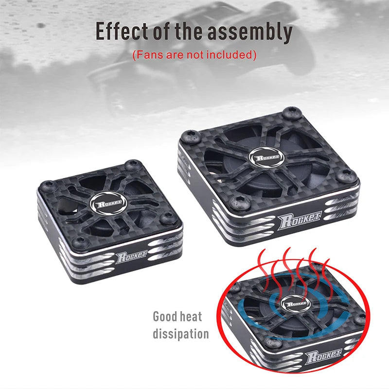 Rocket Carbon Cooling Fan Cover 40x40MM 30x30MM RC Protection