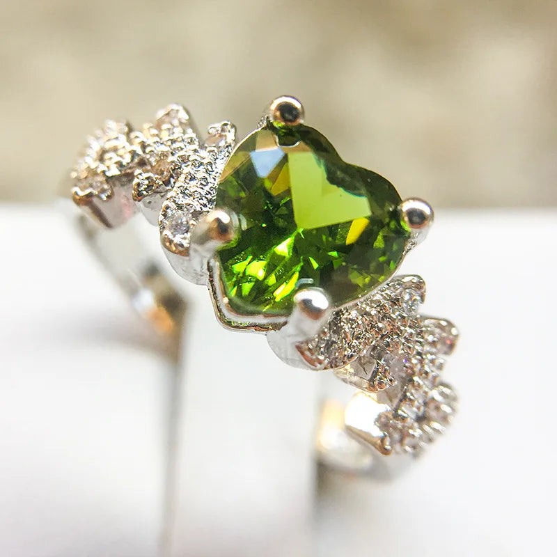 Elegant Two-Tone 925 Silver Love Heart Ring for Women - Perfect Wedding Jewelry Gift for Her