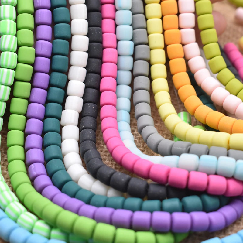 Vibrant Polymer Clay Tube Spacer Beads for DIY Jewelry and Bracelets